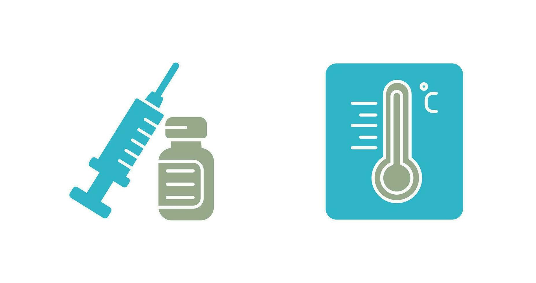 seringa e termímetro ícone vetor