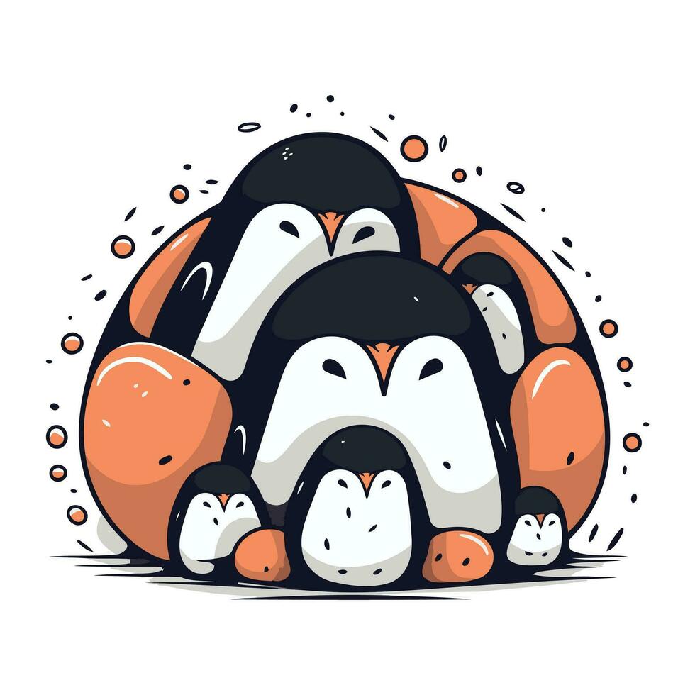 pinguim. vetor ilustração. fofa desenho animado animal personagem.