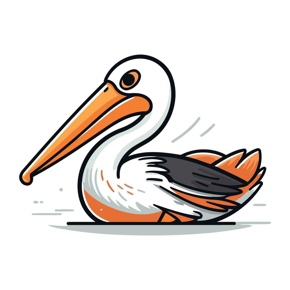 pelicano vetor ícone. desenho animado ilustração do pelicano vetor ícone para rede Projeto