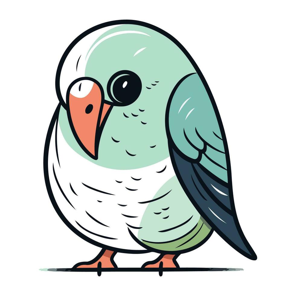 Pombo vetor ilustração. mão desenhado rabisco desenho animado estilo.