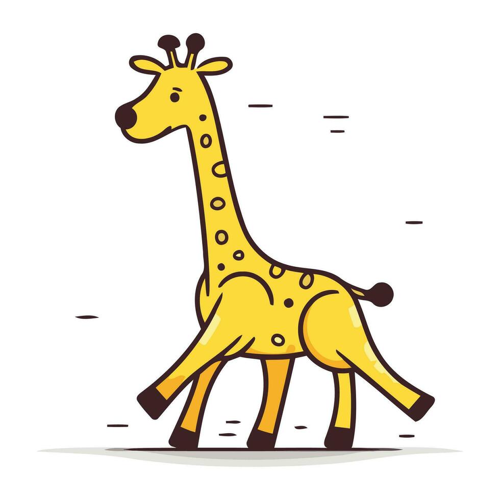 desenho animado girafa. vetor ilustração do uma fofa girafa.
