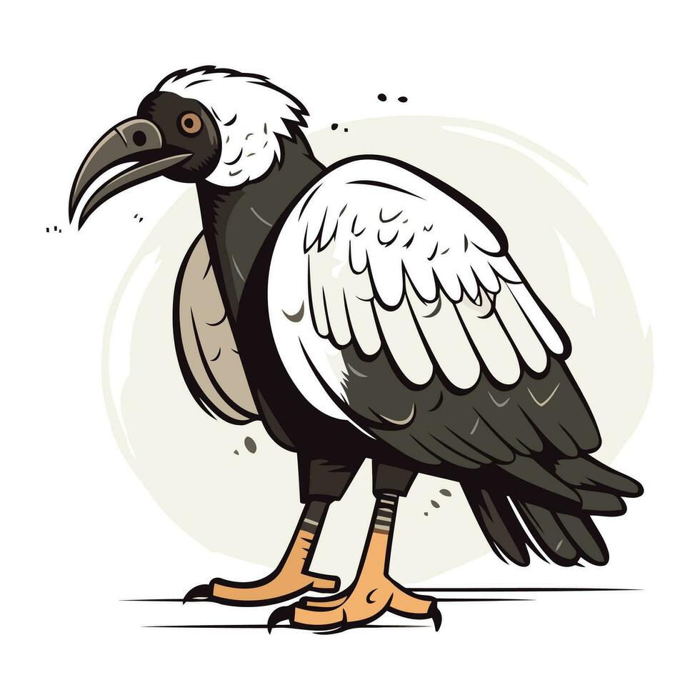 ilustração do uma abutre em uma branco fundo. vetor ilustração.