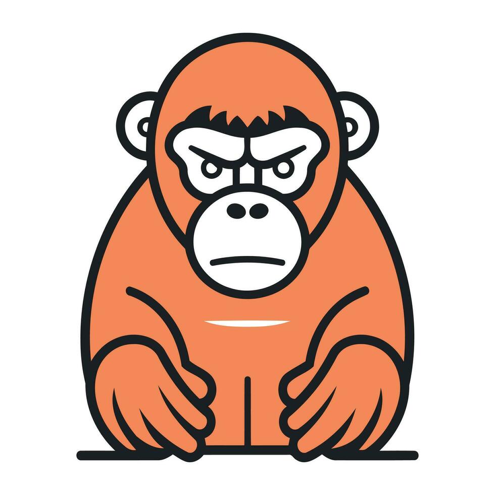 macaco ícone. plano ilustração do macaco vetor ícone para rede Projeto