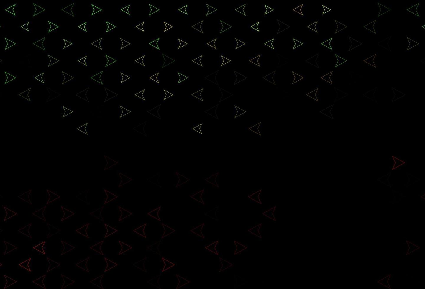 pano de fundo vector verde e vermelho escuro com linhas, triângulos.