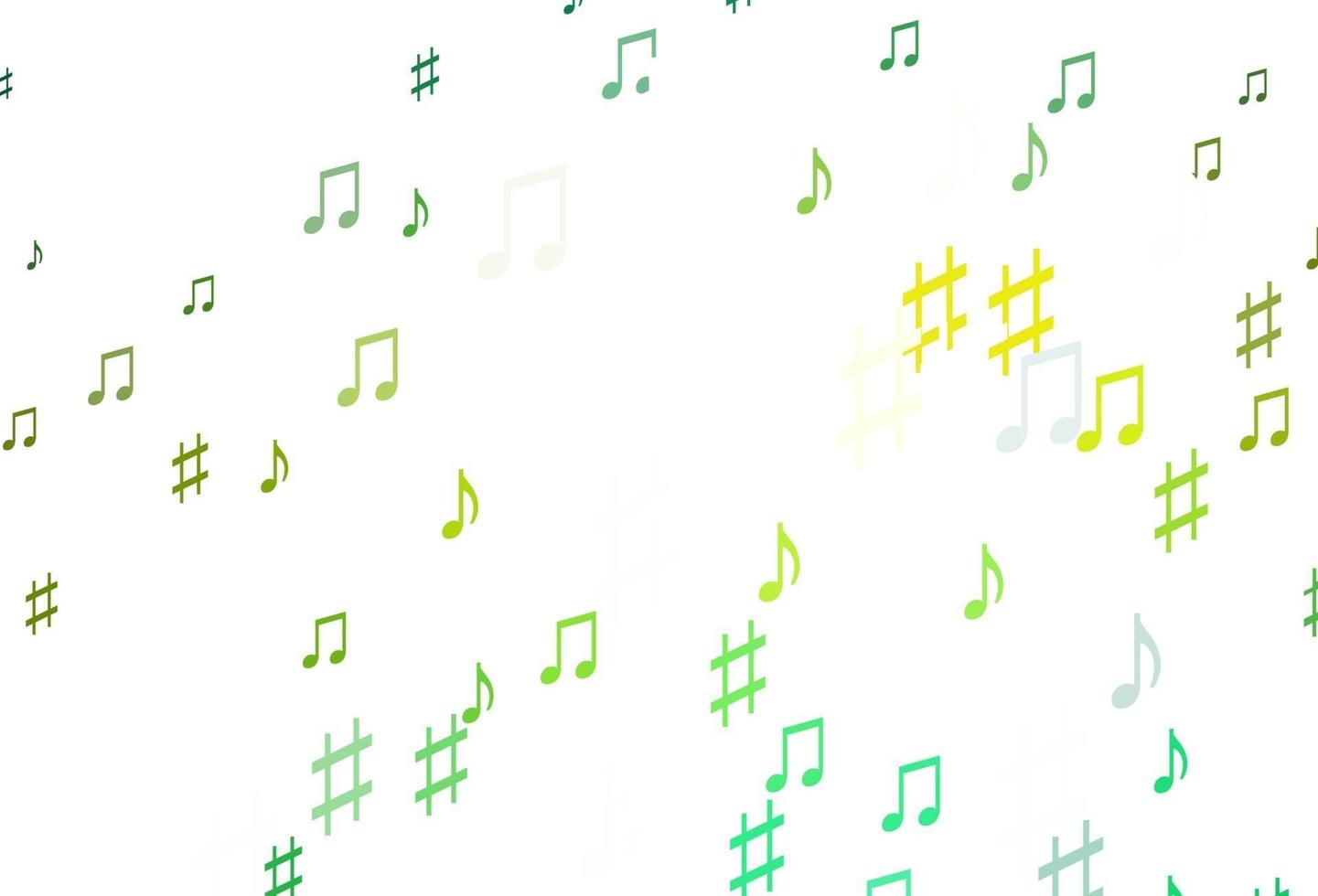luz verde, amarelo padrão de vetor com elementos de música.