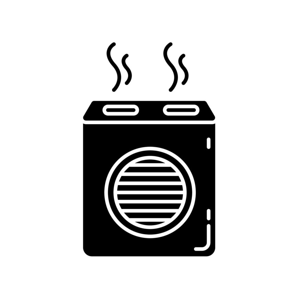 ícone de glifo preto de filtro de ar moderno vetor