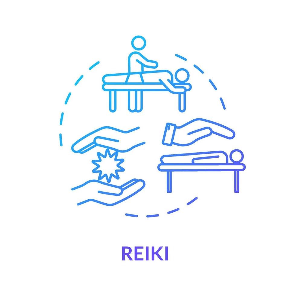 ícone do conceito de reiki vetor