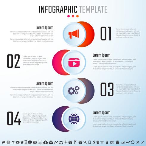 Modelo de design de infografia vetor