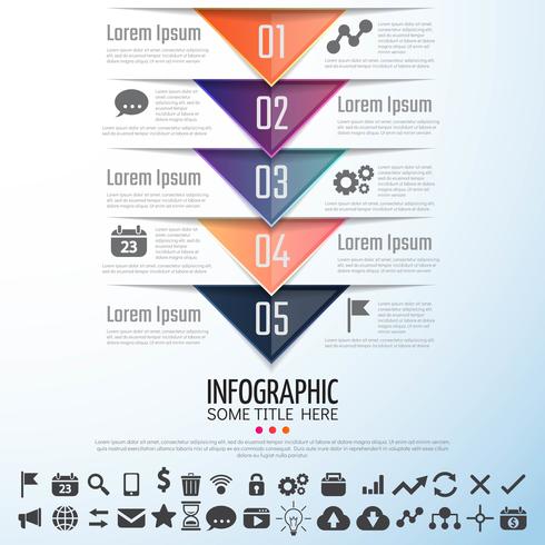 Modelo de design de infográficos de seta vetor