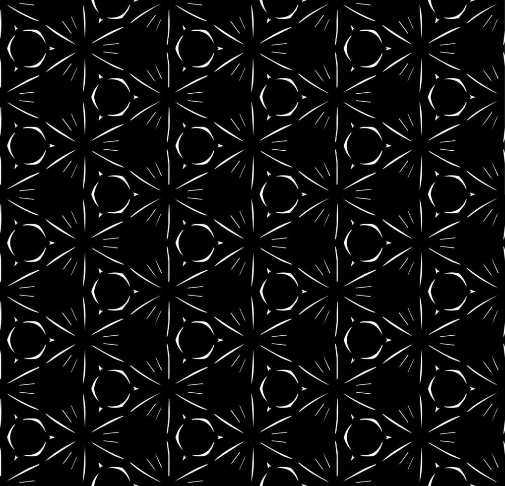 padrão abstrato sem costura preto e branco. fundo e pano de fundo. projeto ornamental em tons de cinza. ornamentos em mosaico. ilustração gráfica vetorial. vetor