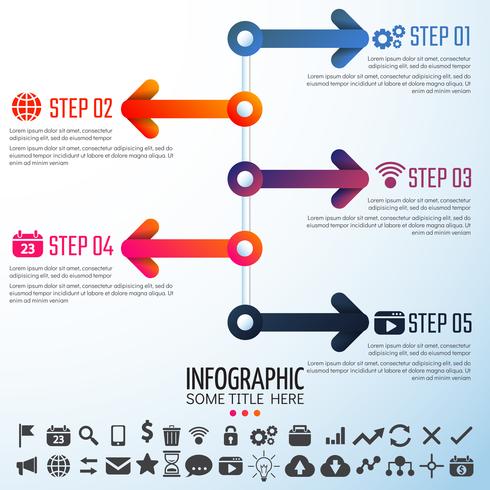 Modelo de design de infografia vetor