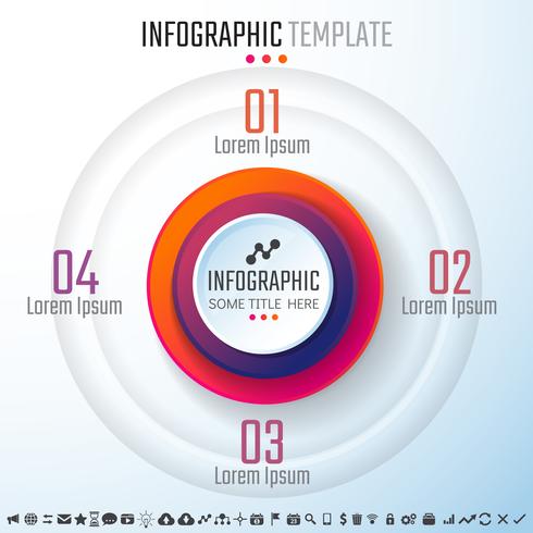 Modelo de design de infografia vetor