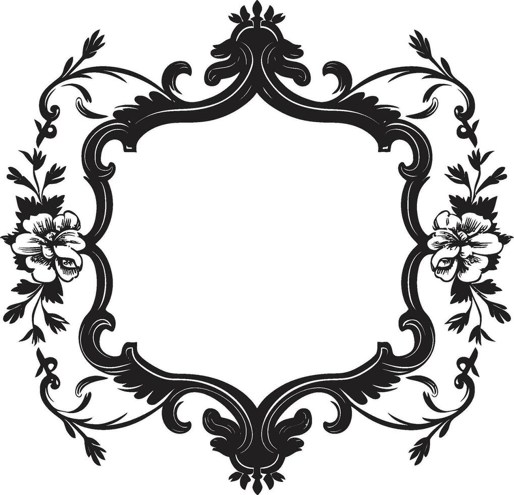 régio tapeçaria Preto vetor do real decorativo florais floral magnificência monocromático elegância para realeza