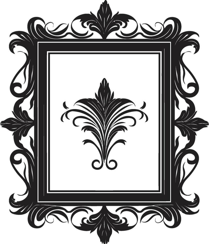 majestoso artesanato Preto floral arte com real toque nobre esplendor monocromático realeza dentro decorativo florais vetor