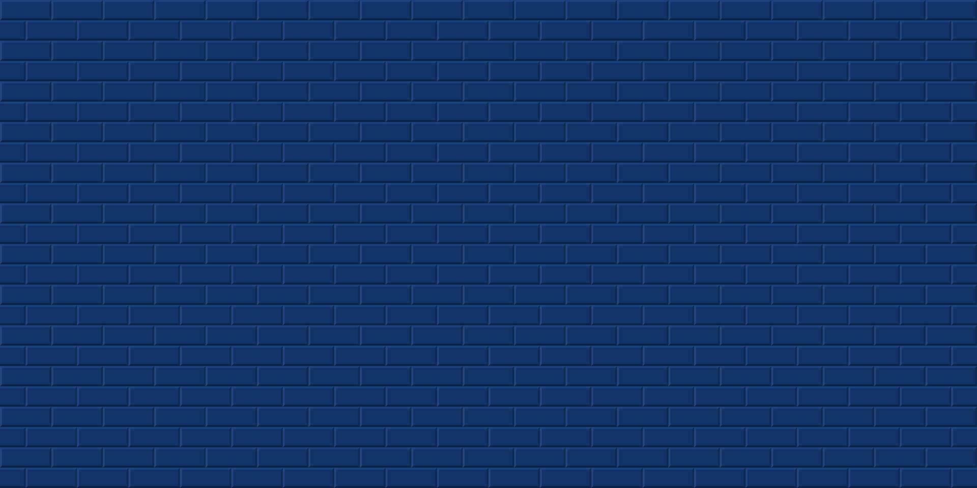Sombrio azul tijolo parede fundo, abstrato geométrico desatado padronizar projeto, vetor ilustração