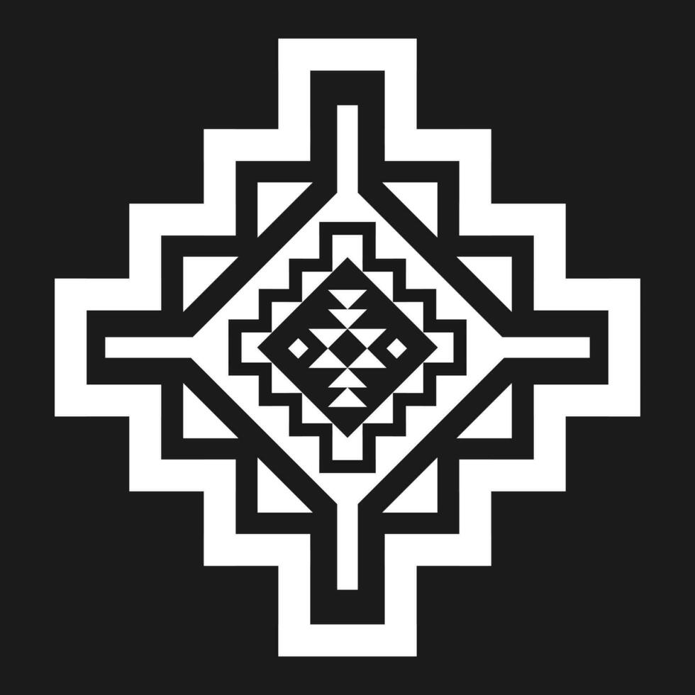 arte de padrão étnico geométrico. estilo americano, mexicano. ornamento tribal asteca de fundo. design para tecido, vestuário, têxtil, logotipo, símbolo. vetor