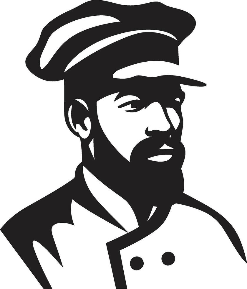 saboreando a arte do sabor Preto e branco retrato epicurista excelência monocromático chefs ilustração vetor