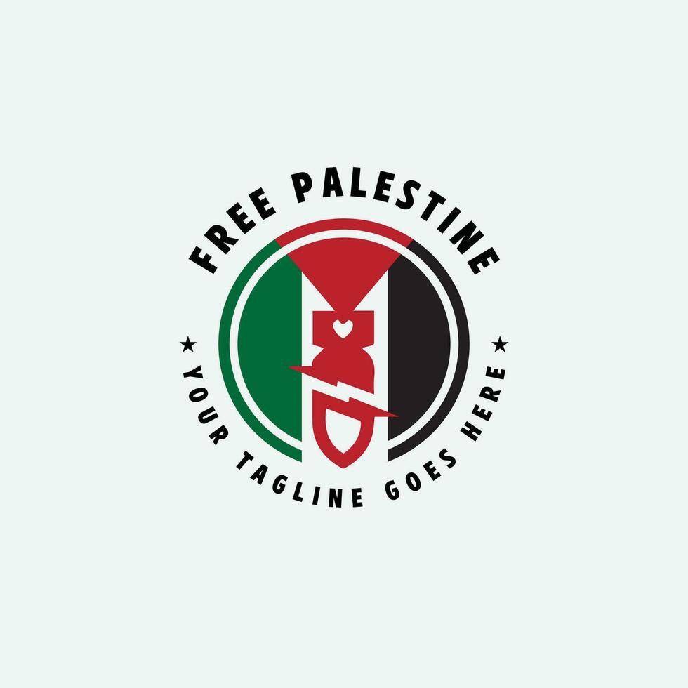 livre Palestina logotipo vetor