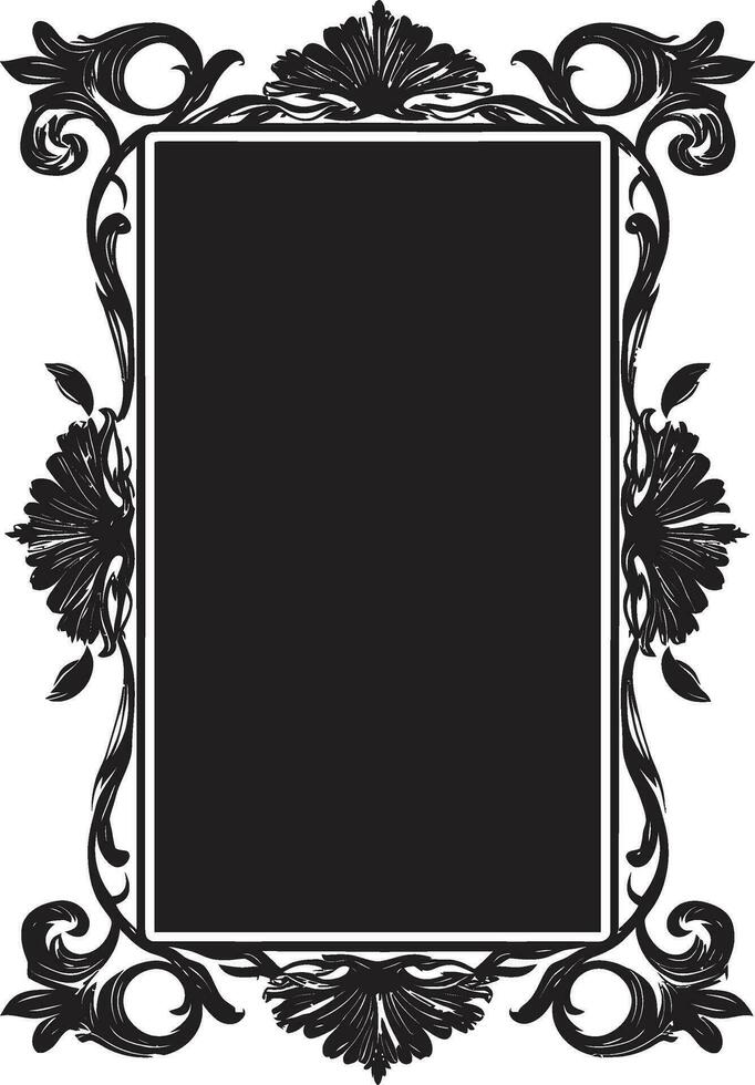 régio esplendor real monocromático floral arte dentro vetor elegante herança uma Preto vetor do decorativo realeza