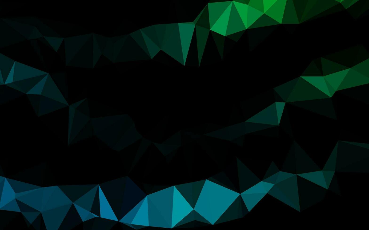 vetor azul escuro e verde brilhante padrão triangular.