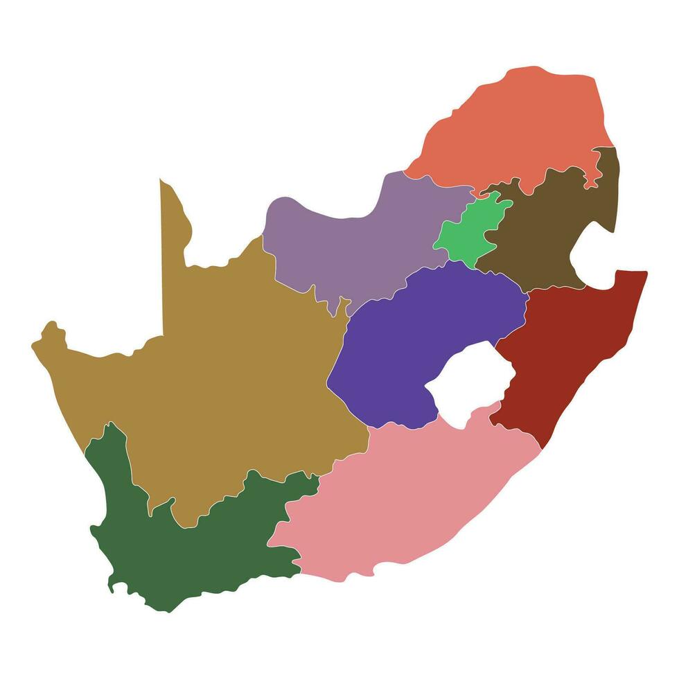 sul África mapa com administrativo. mapa do sul África vetor