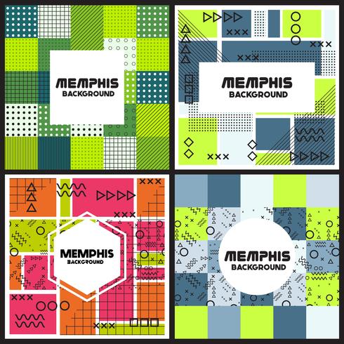 Modelo de Design do estilo de fundo de memphis vetor