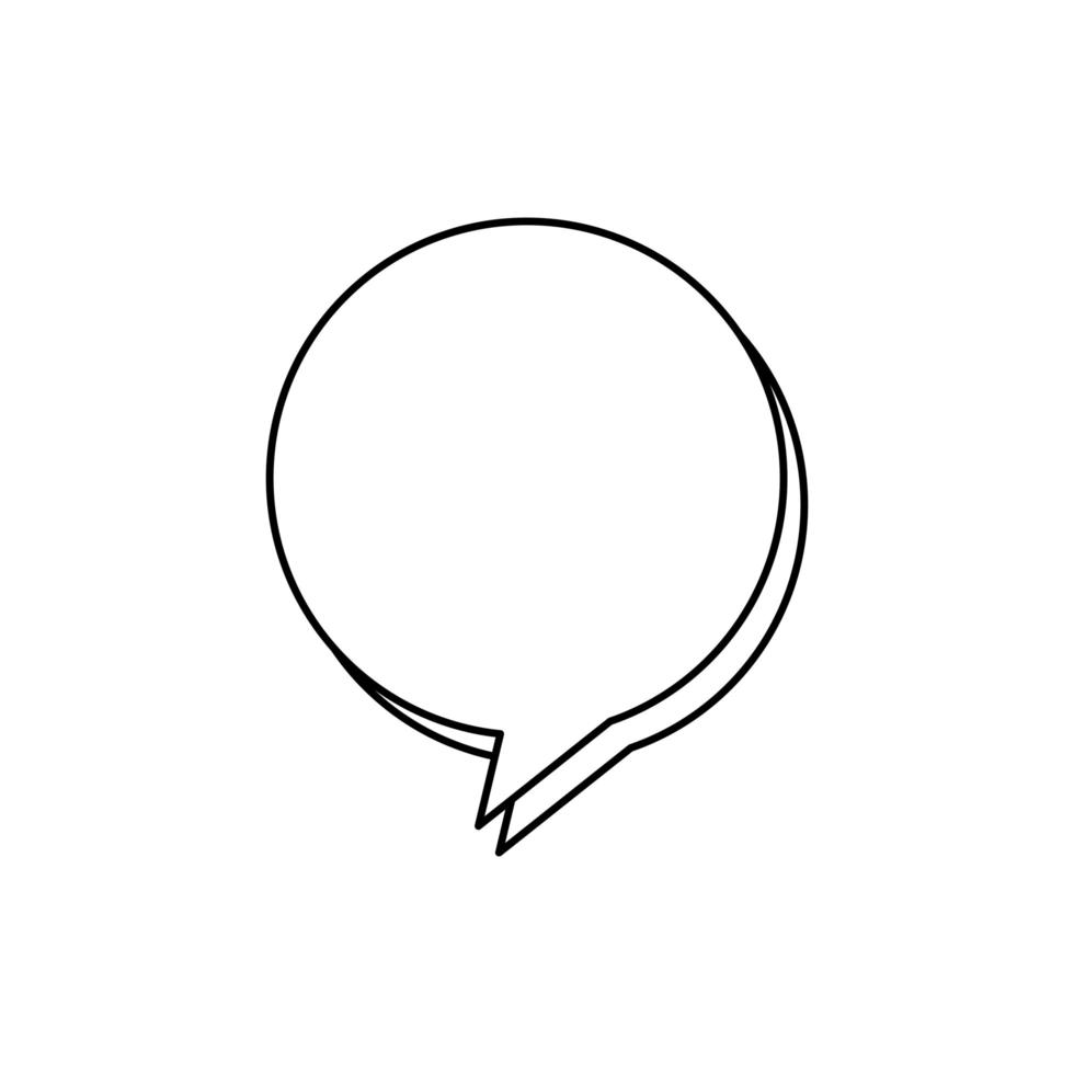 ícone de estilo de linha de bolha de discurso vetor