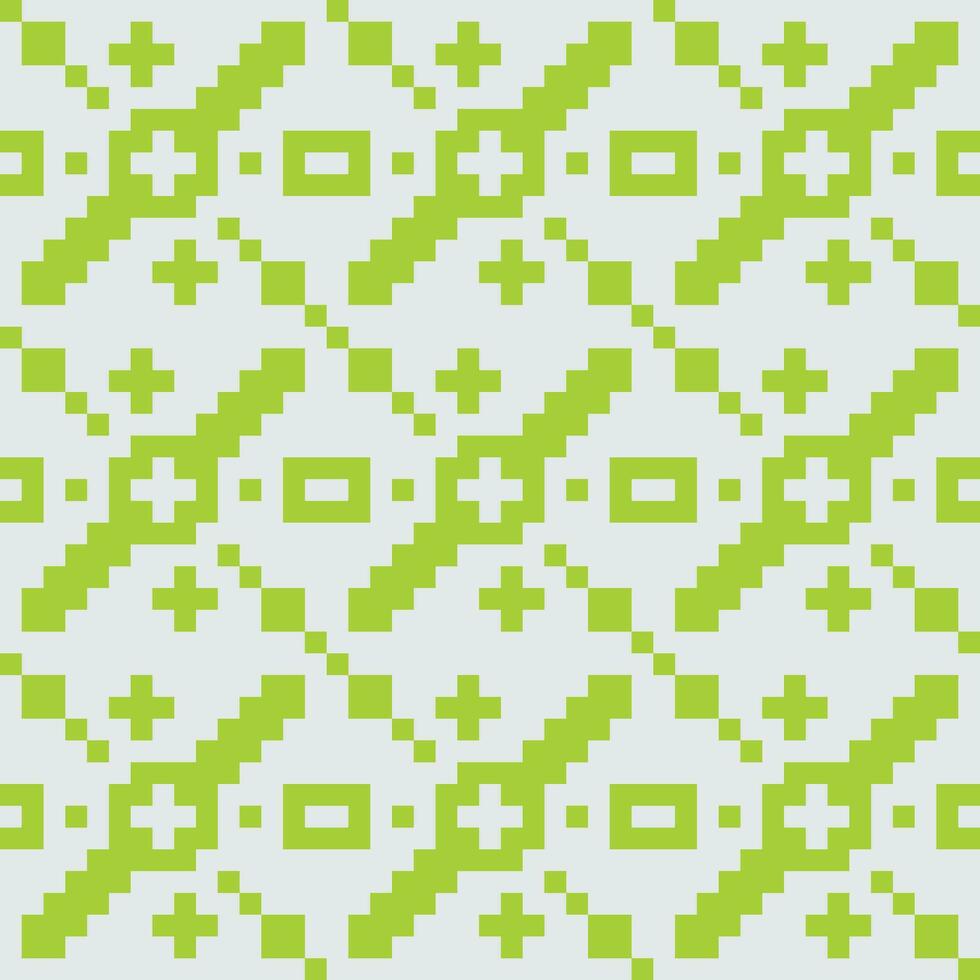 uma pixel padronizar com verde quadrados em uma branco fundo vetor