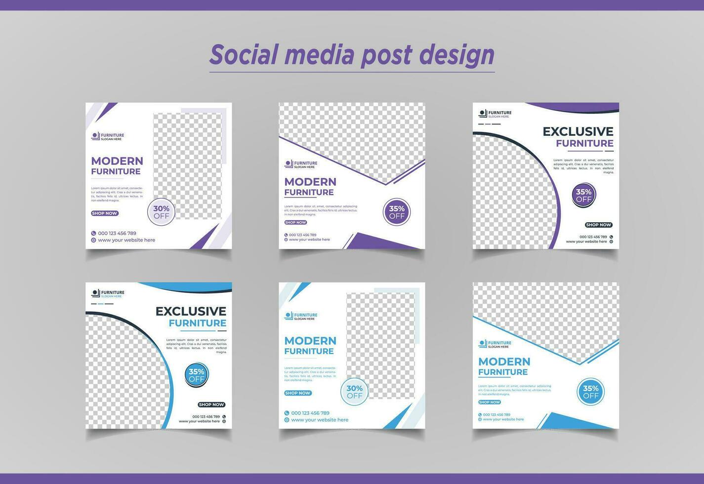 modelo de design de postagem de mídia social vetor