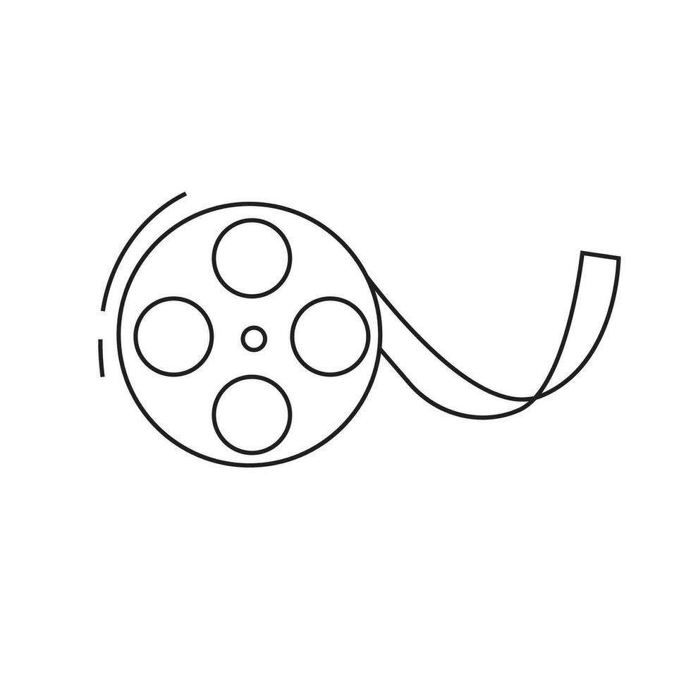 vetor ilustração do uma bobina com filme faixa.