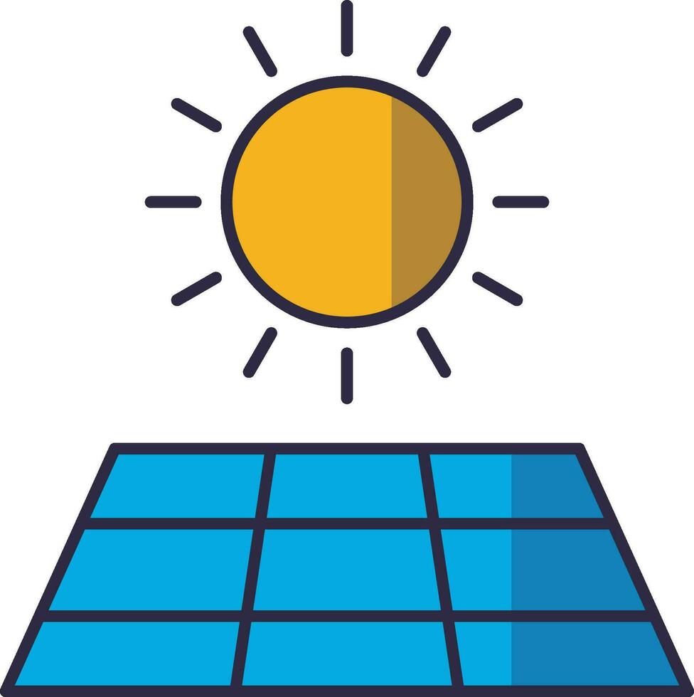 solar painel ícone. Sol e solar painel ícone vetor