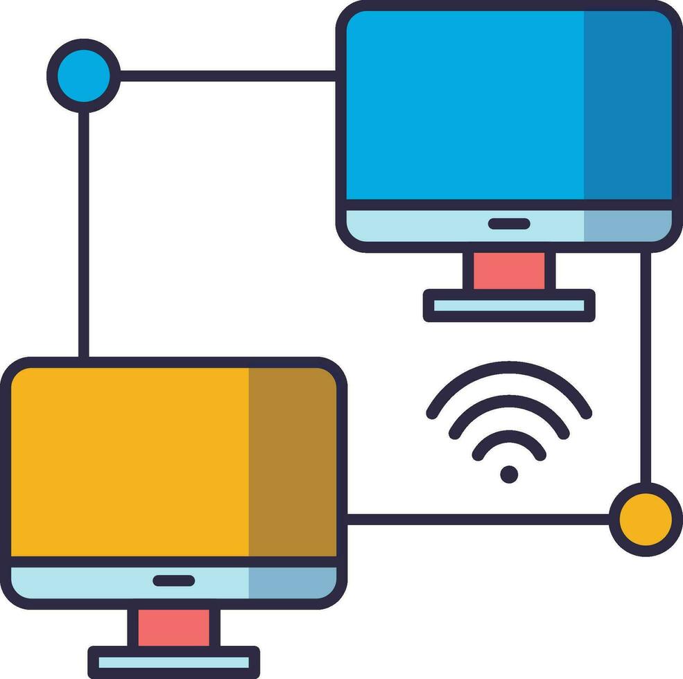 screencast ícone. chromecast símbolo ilustração vetor