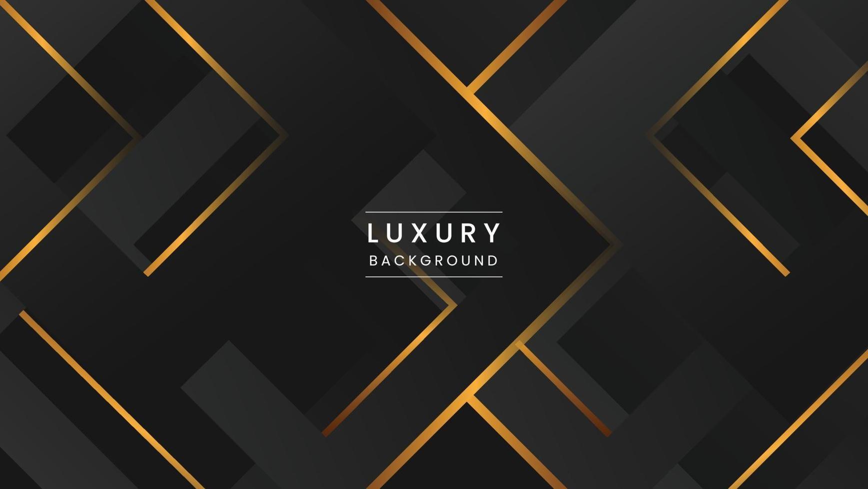 fundo geométrico preto e dourado luxuoso vetor