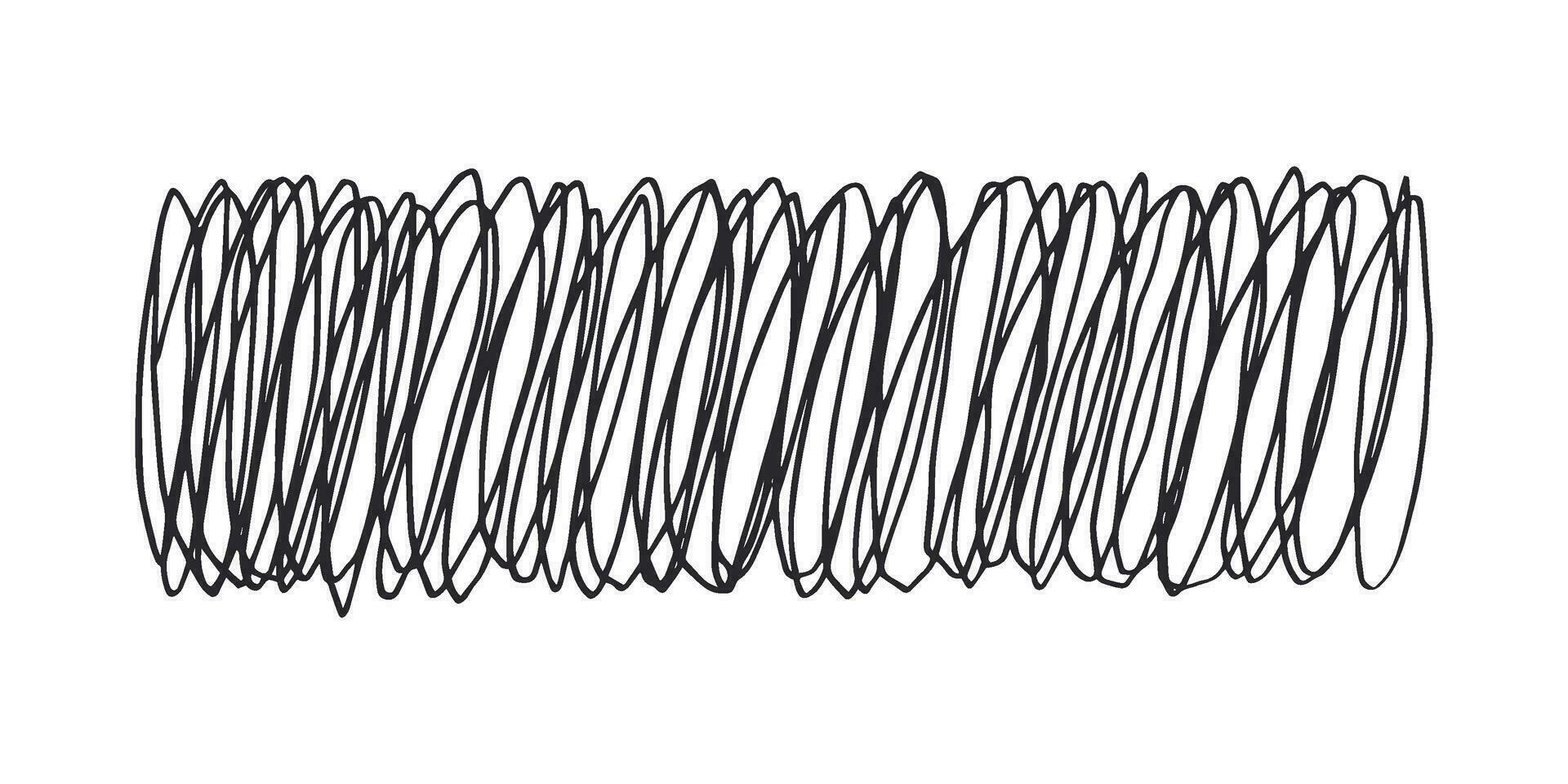 horizontal padrão, textura, linha mão retirou. Escotilha desenhando caneta tinta e hachura desenhar lápis esboço rabisco coçar, arranhão estilo. Preto forma em branco fundo. vintage gráfico Projeto. vetor ilustração