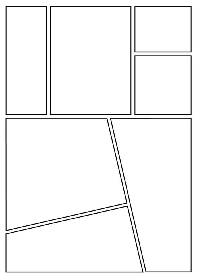 mangá storyboard disposição a4 modelo para rapidamente crio papéis e quadrinho livro estilo página 20 vetor