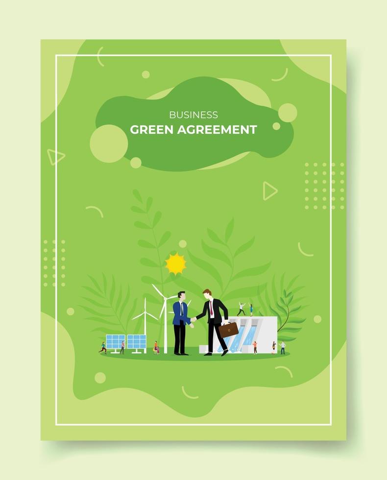 conceito de negócio verde para modelo de banners, panfleto vetor