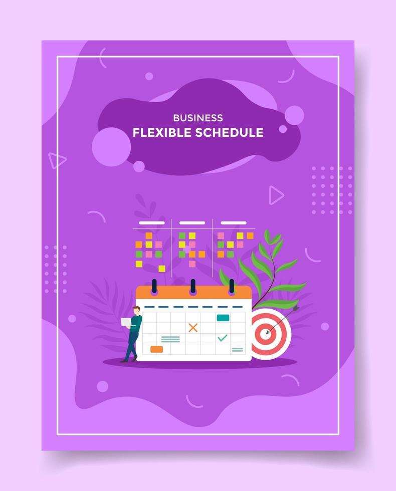 programação flexível ou gerenciamento de calendário para o modelo vetor