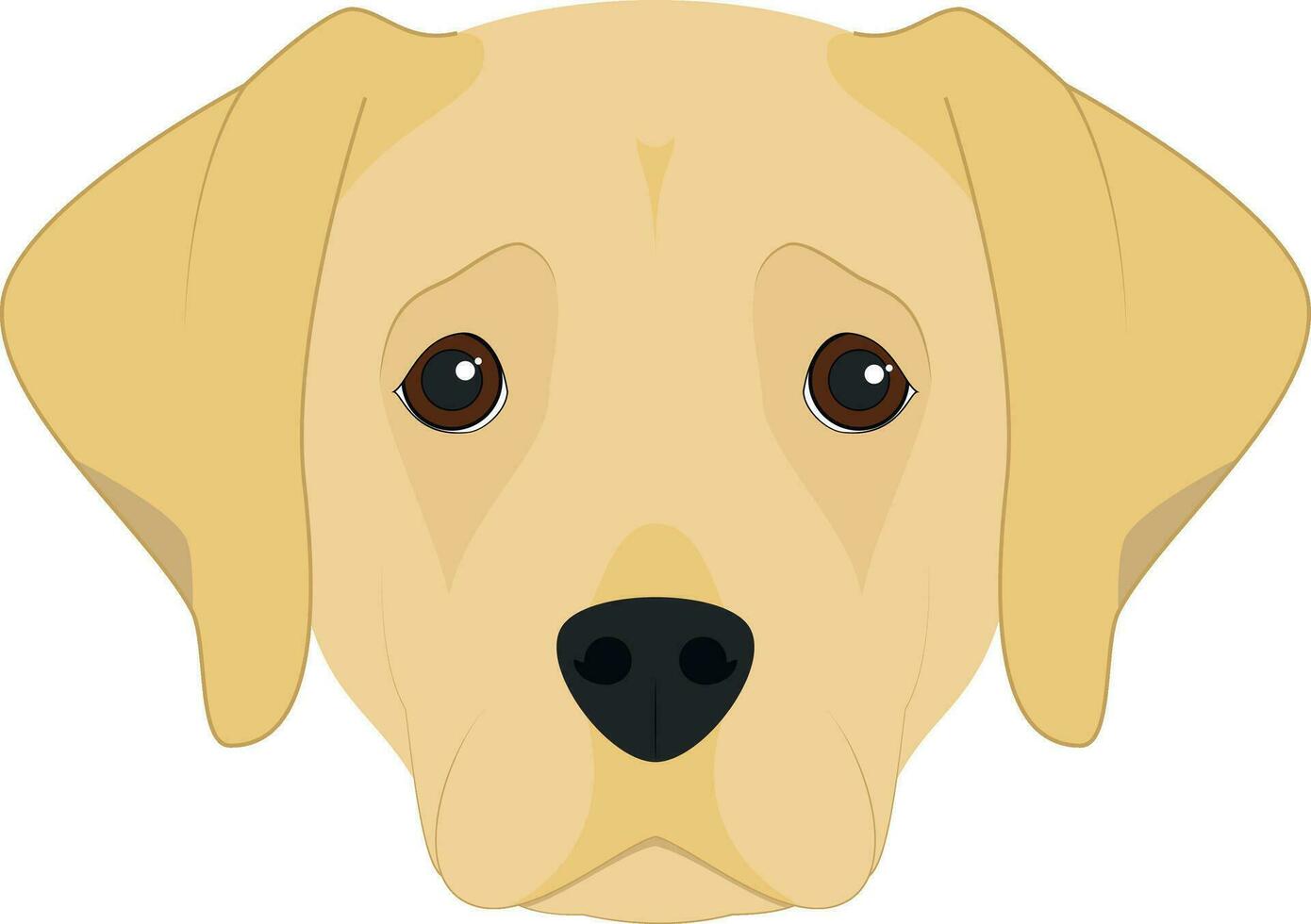 labrador retriever cachorro isolado em branco fundo vetor ilustração