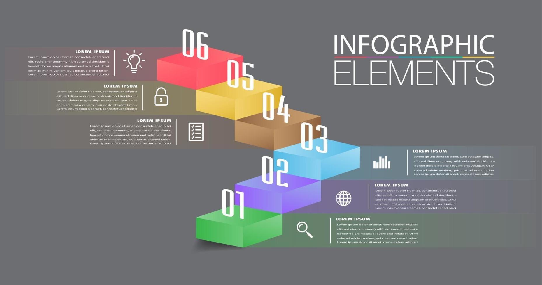 intensificar o conceito de sucesso empresarial. vetor de infográfico de escada