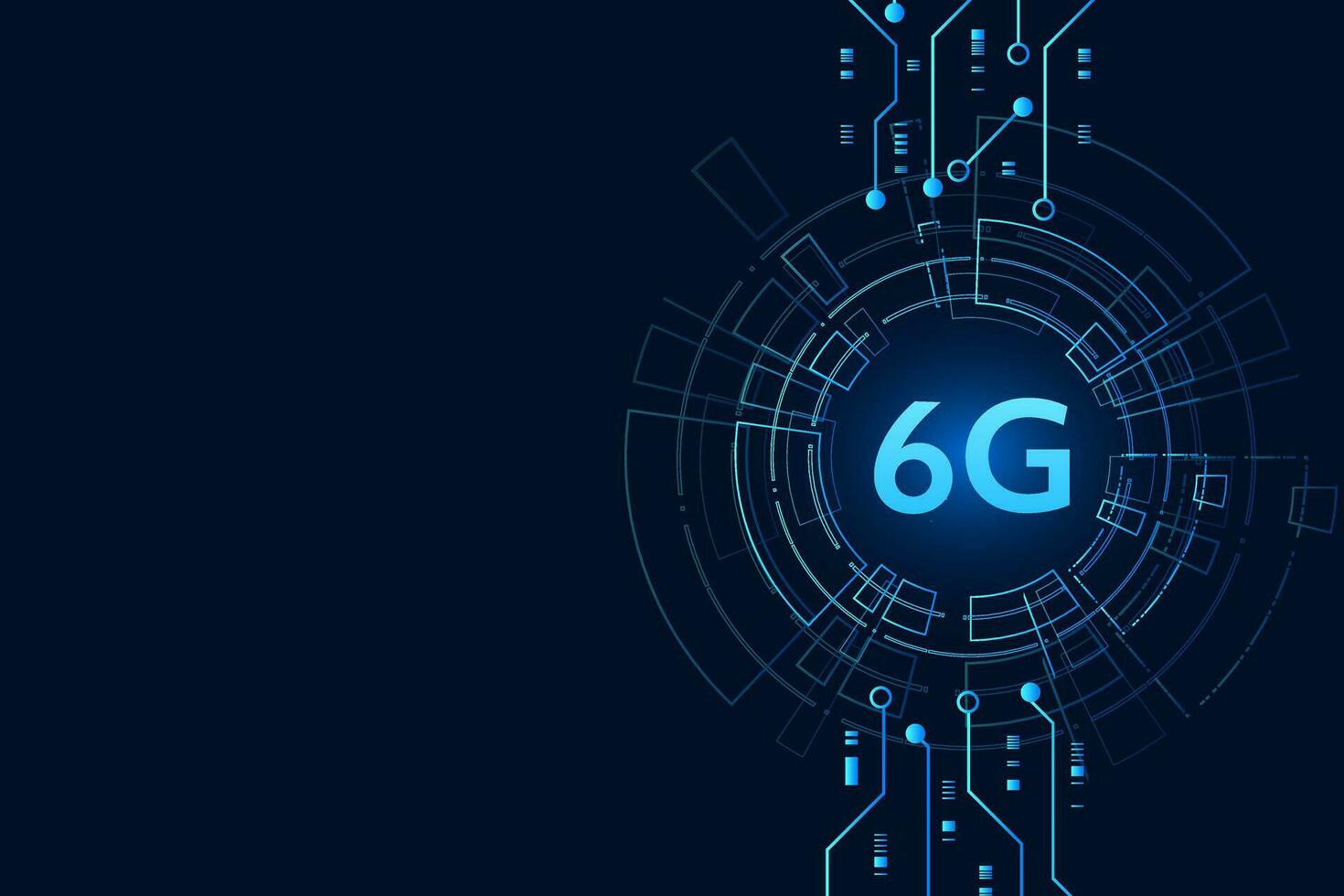 conceito de tecnologia de rede móvel 6g, telecomunicações de nova geração, internet móvel de alta velocidade, vetor