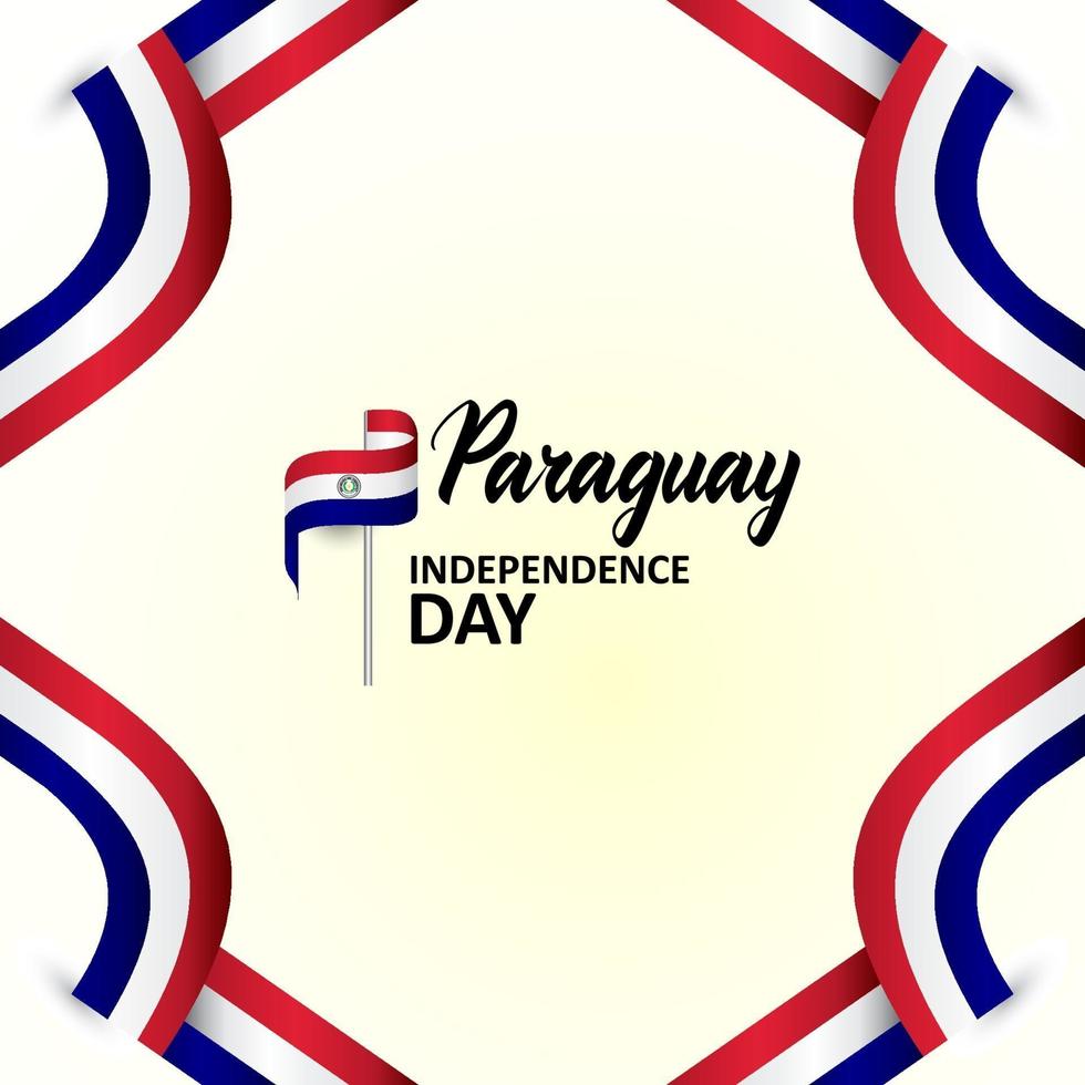 projeto de saudação do dia da independência do paraguai comemorar vetor