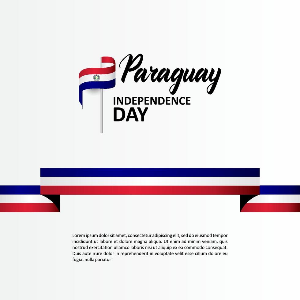 projeto de saudação do dia da independência do paraguai comemorar vetor