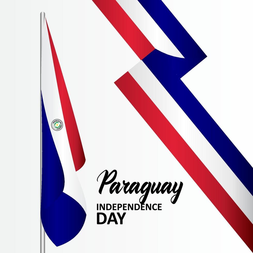 projeto de saudação do dia da independência do paraguai comemorar vetor