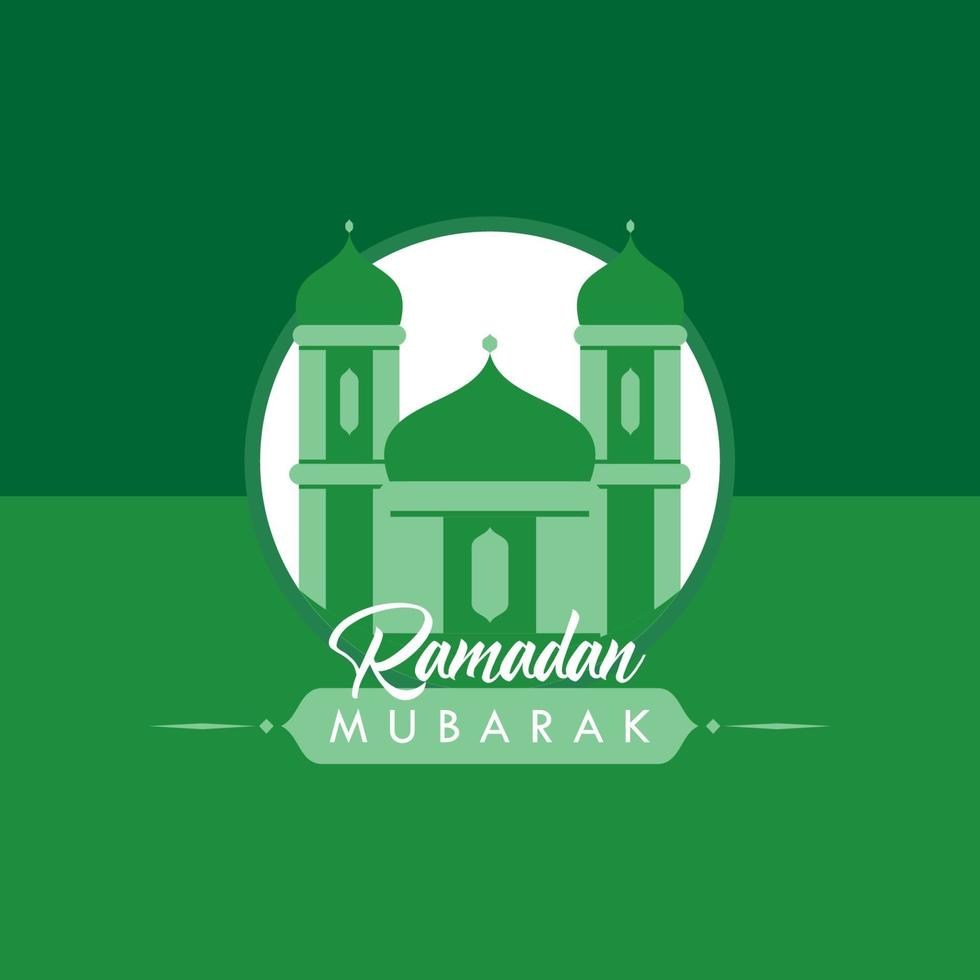 projeto de saudação do dia de ramadan mubarak comemorar vetor