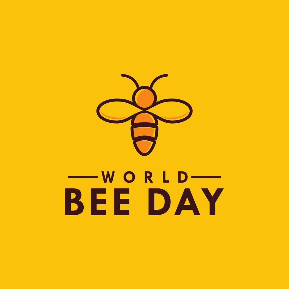 design de saudação do dia mundial da abelha comemorar vetor