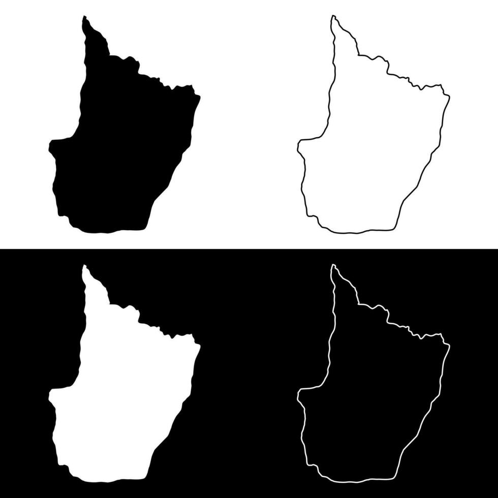 superior demerara Berbice região mapa, administrativo divisão do Guiana. vetor ilustração.