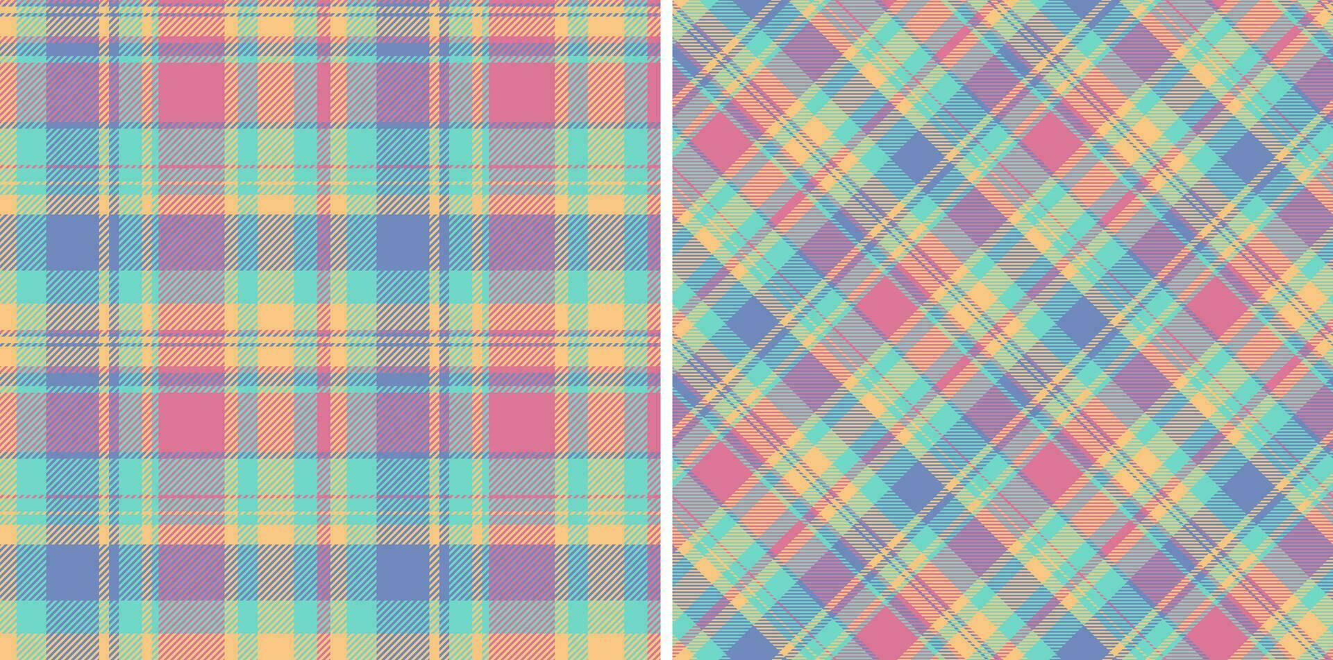 tecido têxtil desatado do xadrez textura fundo com uma vetor padronizar tartan verificar.