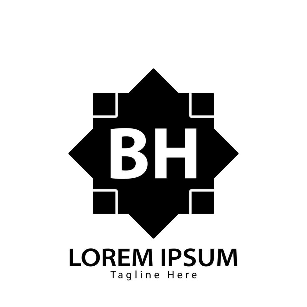carta bh logotipo. b h. bh logotipo Projeto vetor ilustração para criativo empresa, negócios, indústria. pró vetor