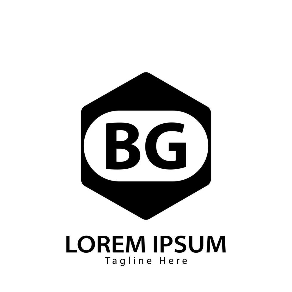 carta bg logotipo. b g. bg logotipo Projeto vetor ilustração para criativo empresa, negócios, indústria. pró vetor