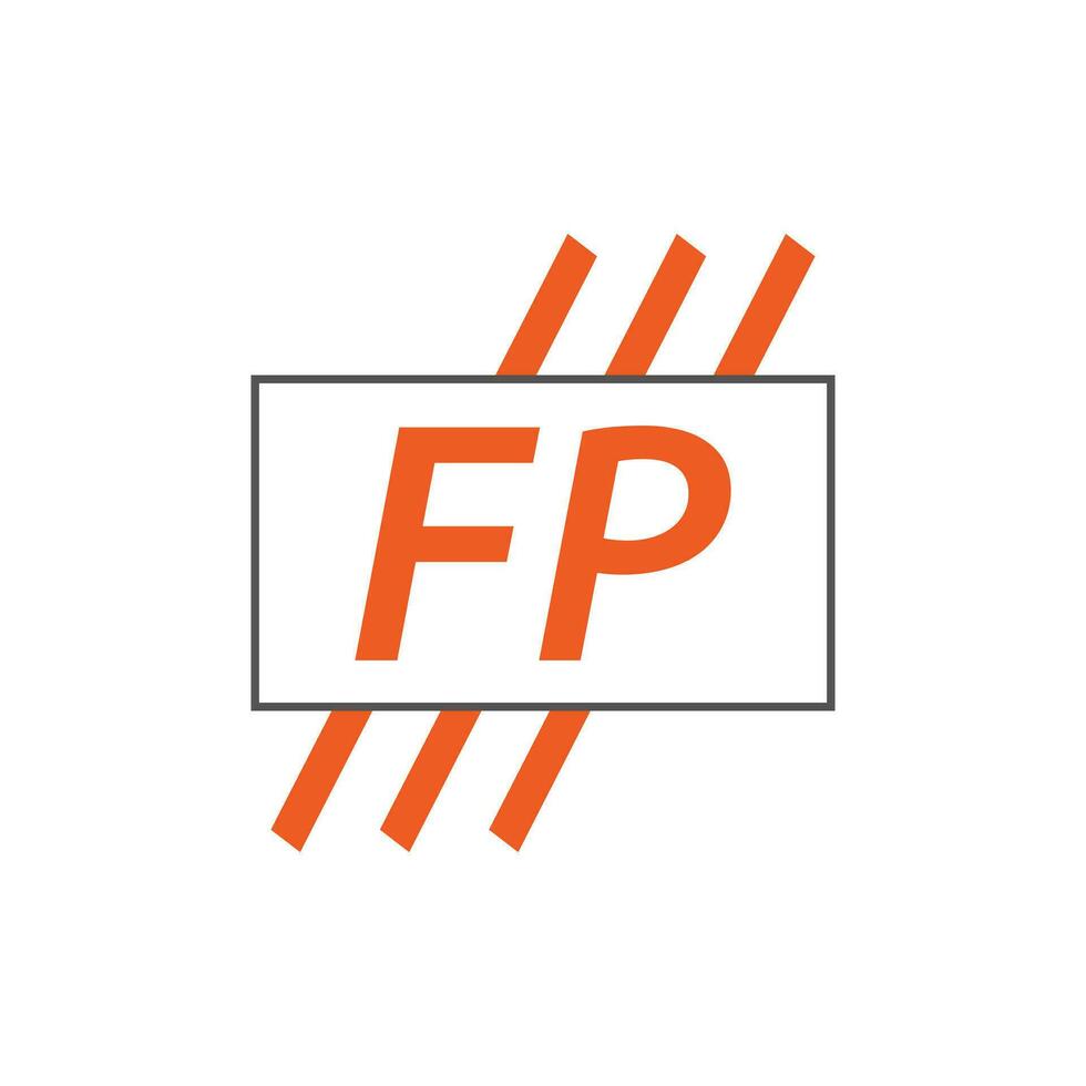 carta fp logotipo. f pág. fp logotipo Projeto vetor ilustração para criativo empresa, negócios, indústria. pró vetor
